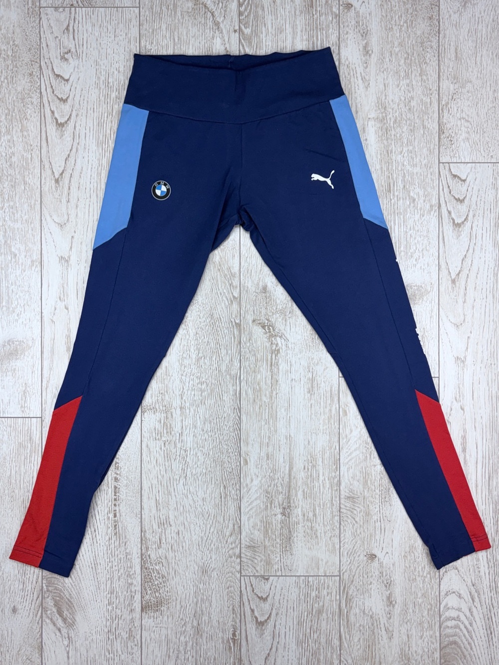 Puma Size S BMW M Motorsport Navy Colorblock Leggings